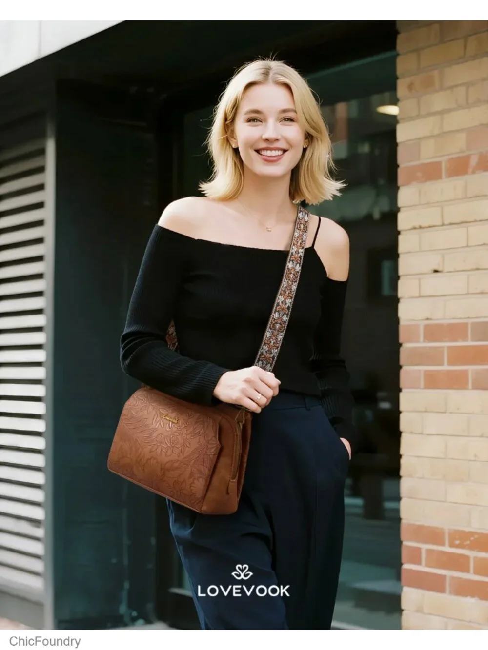Small Travel Crossbody Bag with RFID Anti Theft and 2 Adjustable Straps